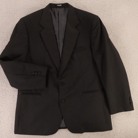 VINTAGE Brooks Brothers Tuxedo M MT Black 100% Wool Jacket‎ Made in USA 41L